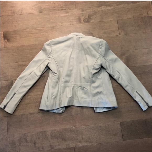 Lucky Brand light grey leather jacket - Picture 4 of 8